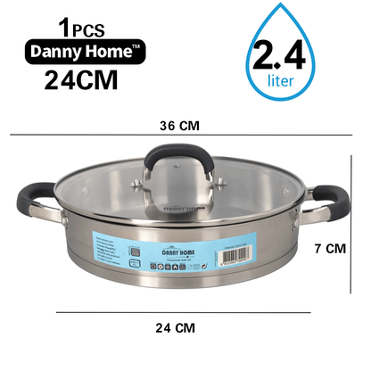 قدر طبخ ستانلس مع غطاء