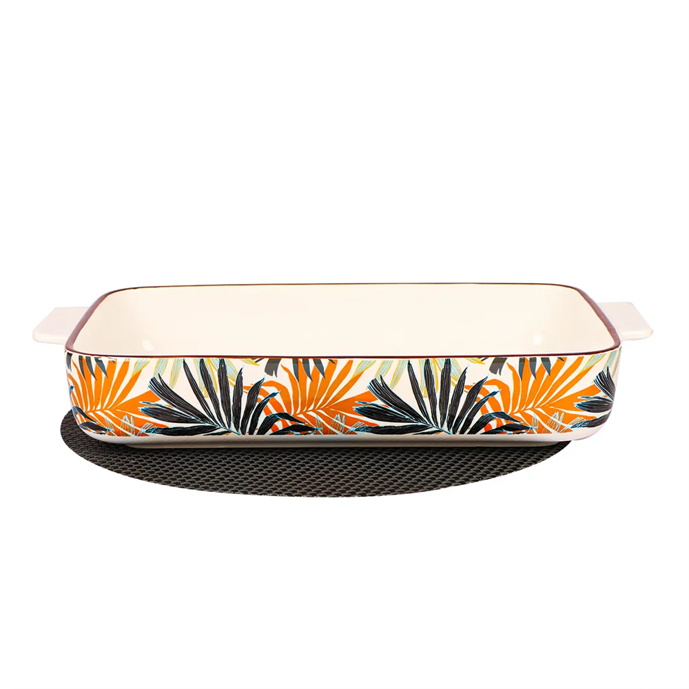 صينية فرن سيراميك مستطيلة