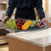 طبق تقديم زجاجي فاخر