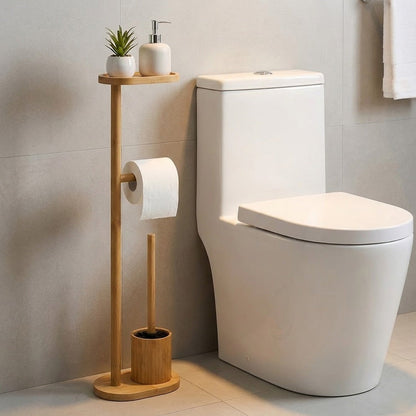 حامل منظم الحمام من الخيزران