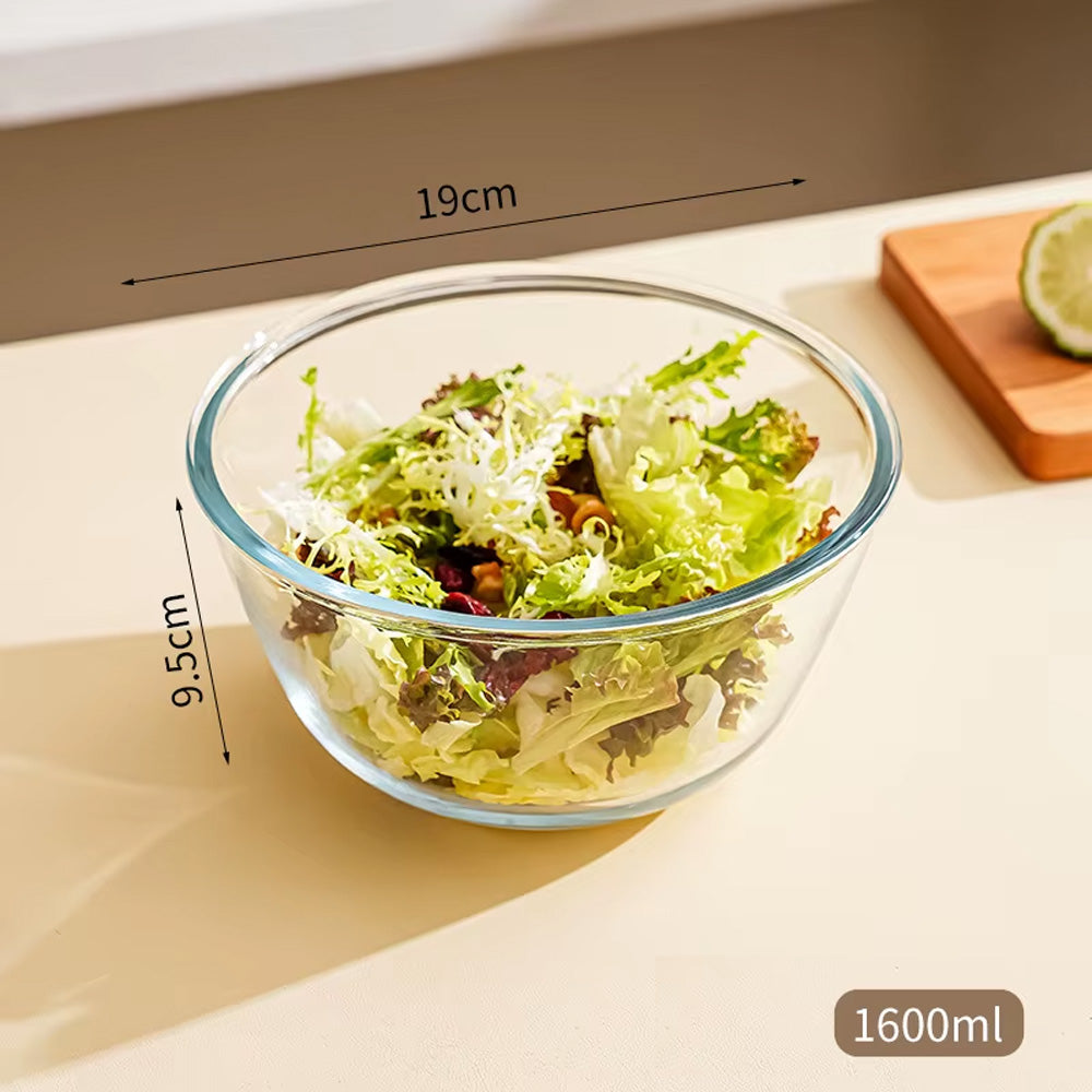 مجموعة أوعية شفافة زجاجية