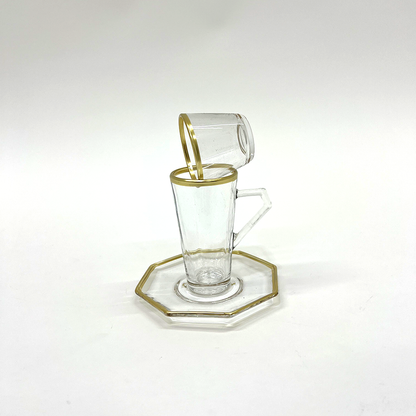 طقم استكانة وفنجان 18قطعة Diva Lady