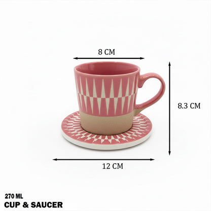 فنجان قهوة سيراميك نقش مثلثات Danny Home