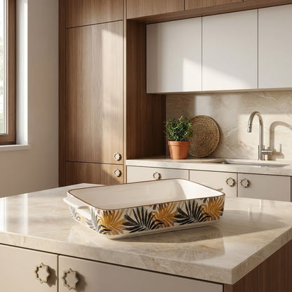 صينية فرن سيراميك مستطيلة