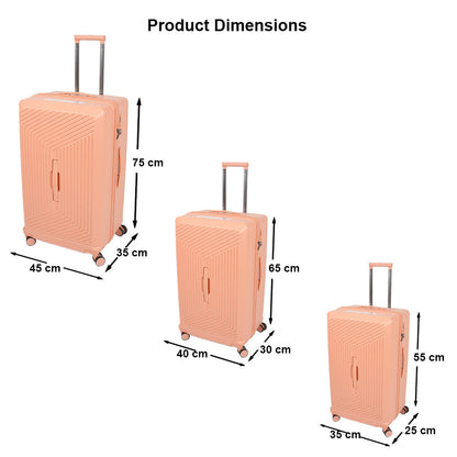 مجموعة حقائب سفر من 3 قطع مصنوعة من مادة البولي