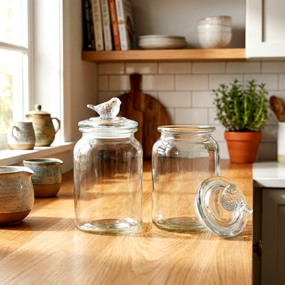 طقم برطمانات تخزين زجاجية