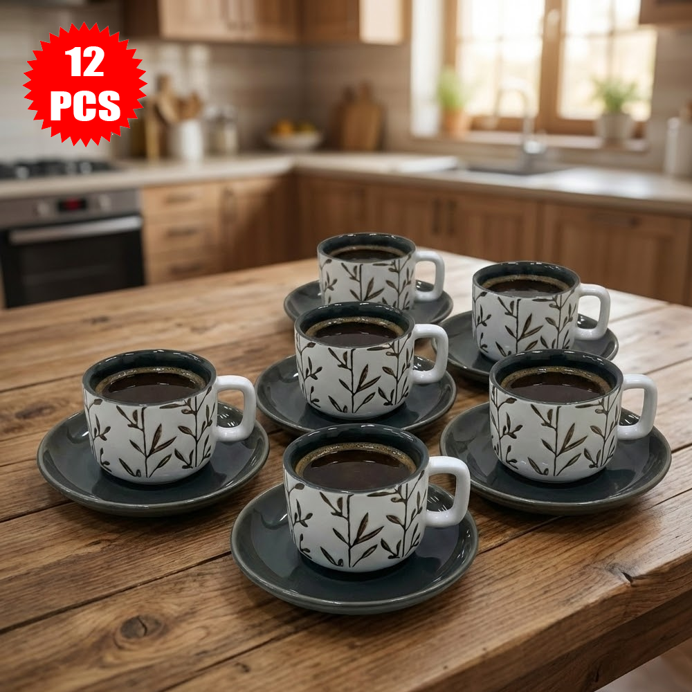 طقم فناجين وصحون قهوة 12 قطعة Diva Lady