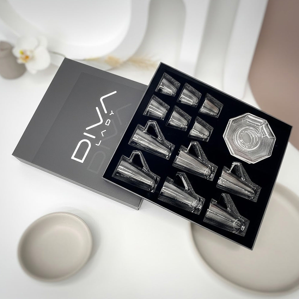 طقم استكانة وفنجان 18قطعة Diva Lady