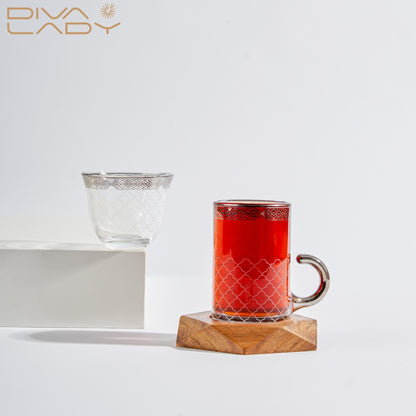 طقم استكانه وفناجين عربية 18 قطعة