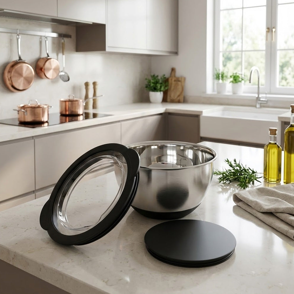 وعاء خلط بغطاءين