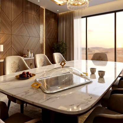 طبق تقديم كيك بغطاء وسط Diva Lady