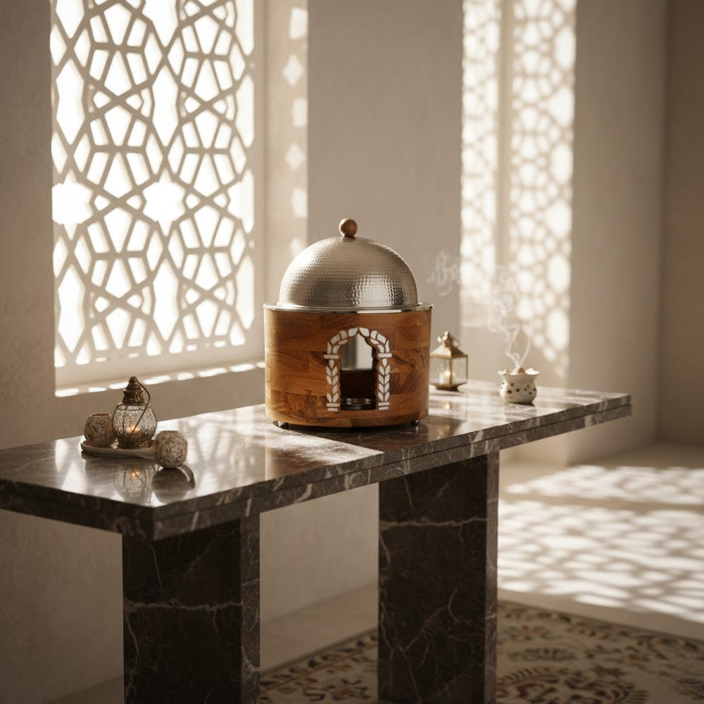 سخان طعام بقاعدة خشبية 5 لتر