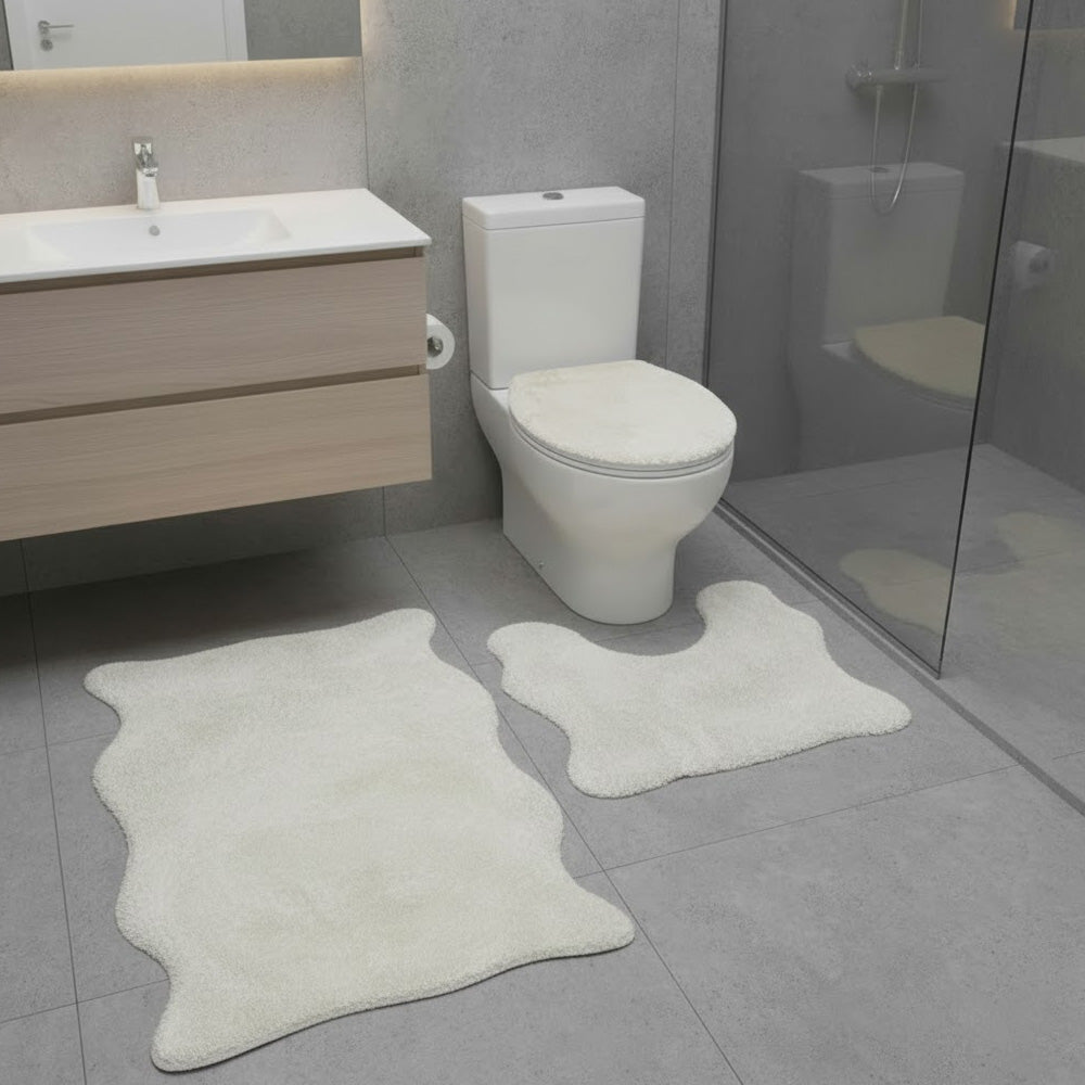 طقم سجاد حمام ناعم - 3 قطع