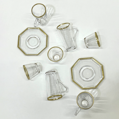 طقم استكانة وفنجان 18قطعة Diva Lady