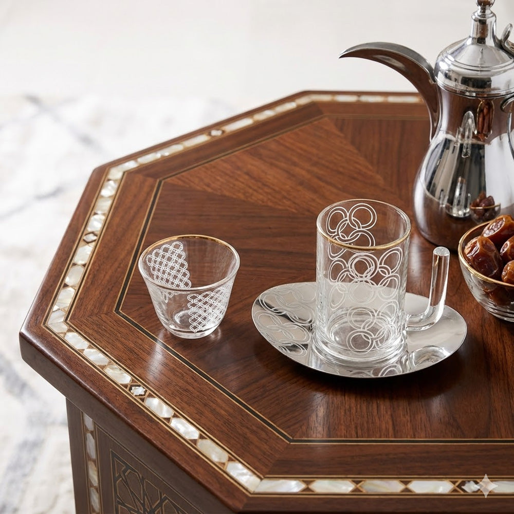 طقم استكانة وفنجان 18قطعة