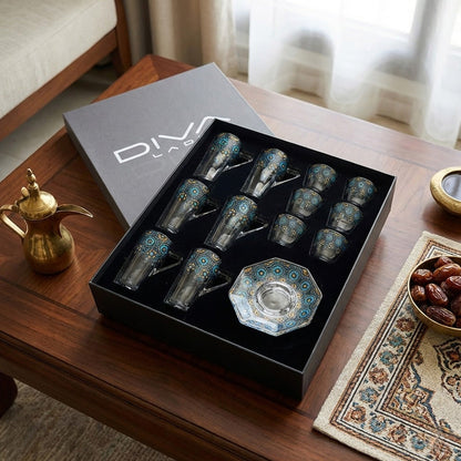 طقم استكانة وفنجان 18 قطعة Diva Lady