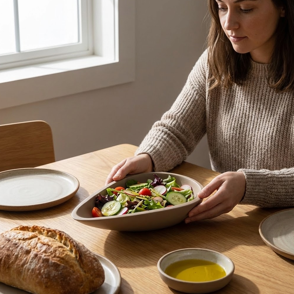 وعاء تقديم صغير بتصميم عصري بالوان متعددة