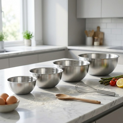 أوعية خلط من الستانلس ستيل 4مقاسات