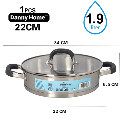 قدر طبخ ستانلس مع غطاء