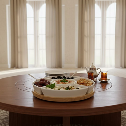 طقم تقديم مكسرات وضيافة