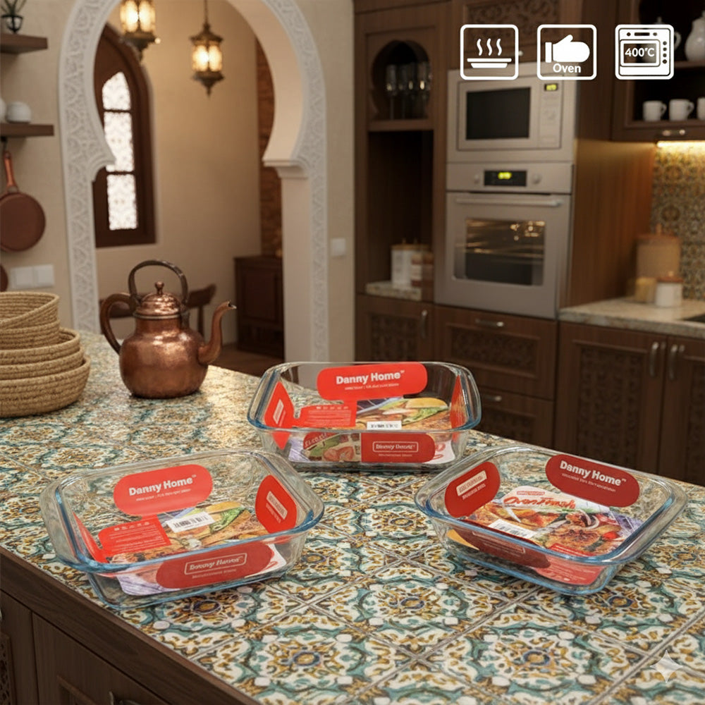 طبق فرن زجاجي مربع Danny Home