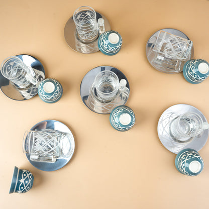 طقم استكانة مع فنجان