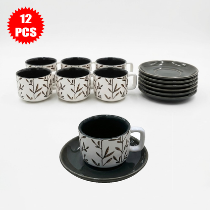 طقم فناجين وصحون قهوة 12 قطعة Diva Lady