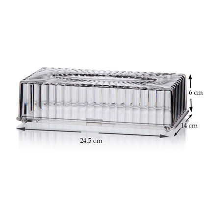 علبة مناديل شفافة