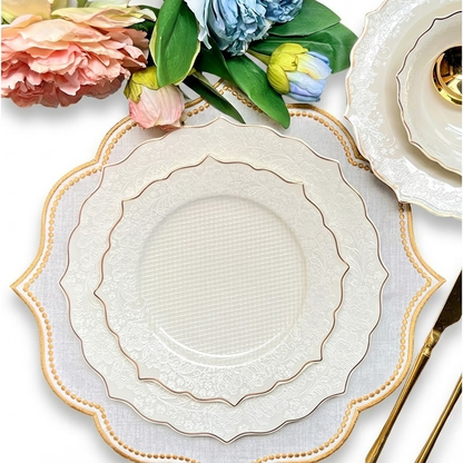 طقم أطباق مائدة فاخر 24 قطعة