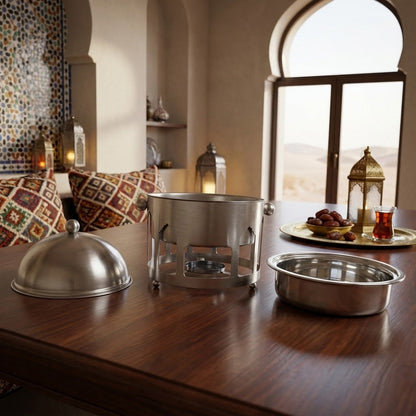 سخان طعام قبة من الفولاذ المقاوم للصدأ سعة 3 لتر