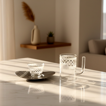 طقم استكانة وفنجان 18قطعة