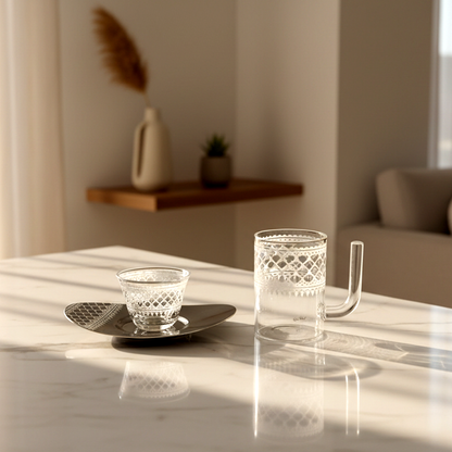 طقم استكانة وفنجان 18قطعة