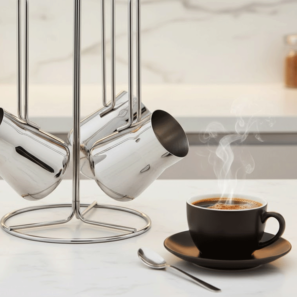 طقم أواني قهوة مع حامل 3 قطع