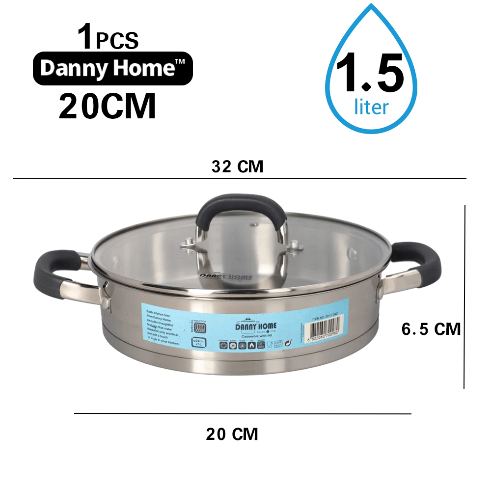 قدر طبخ ستانلس مع غطاء