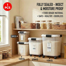 حاوية محكمة الإغلاق لتخزين الأرز والحبوب