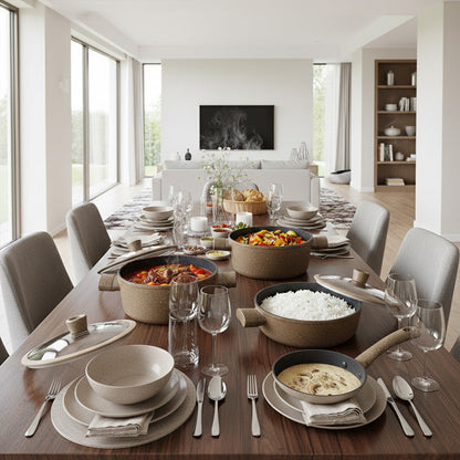 طقم أواني طهي جرانيت فاخر – ١٠ قطع