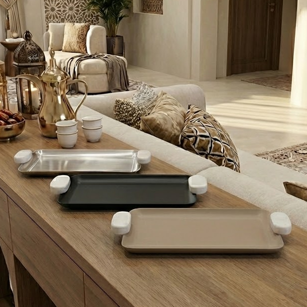 صينية تقديم بلمسة رخامية