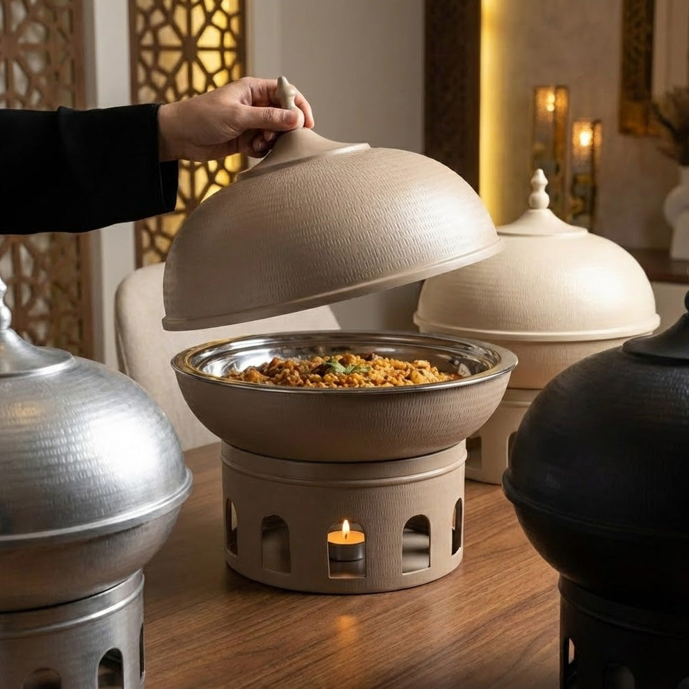 سخان طعام على شكل قبة سعة 7 لترات مع غطاء