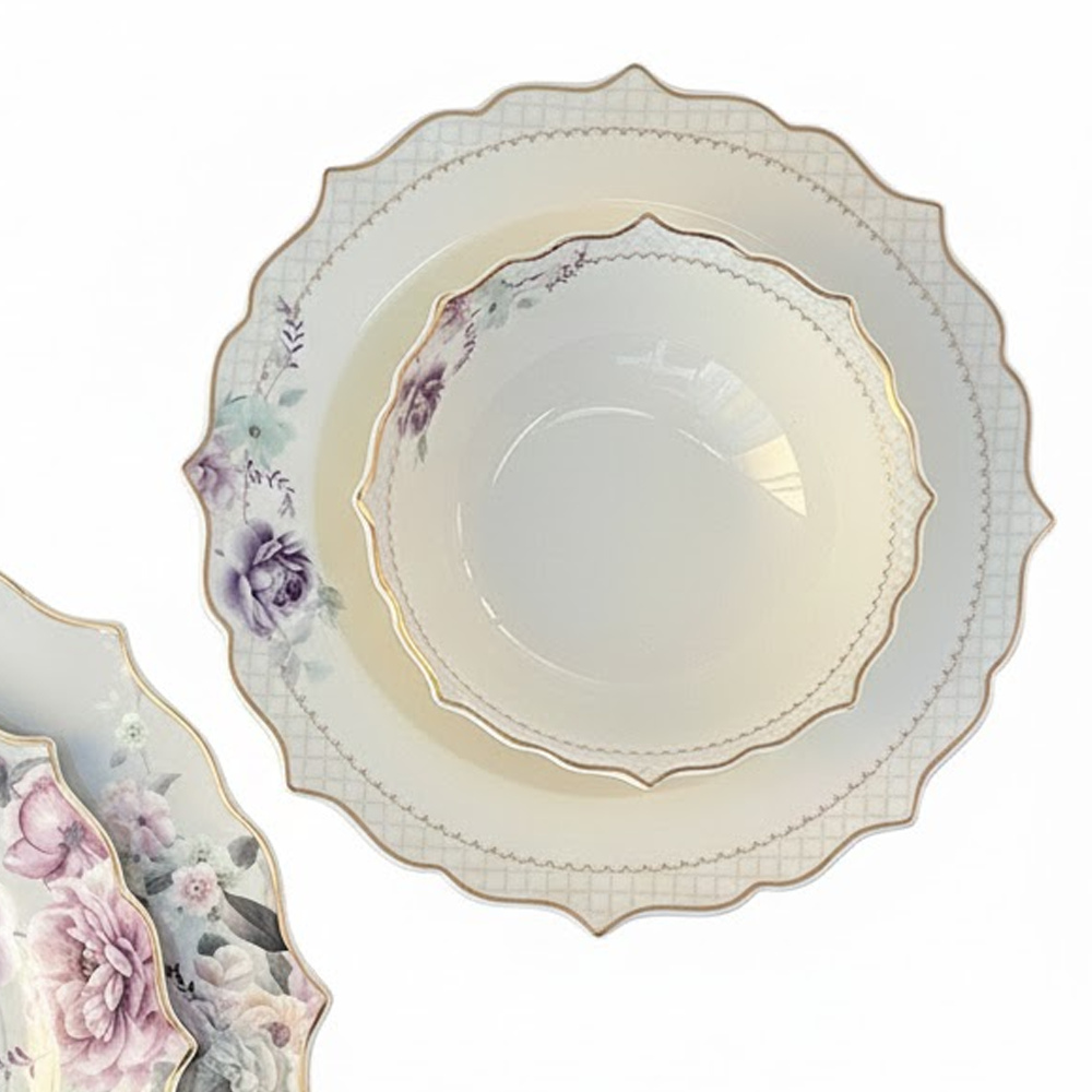 طقم أطباق مائدة فاخر 24 قطعة