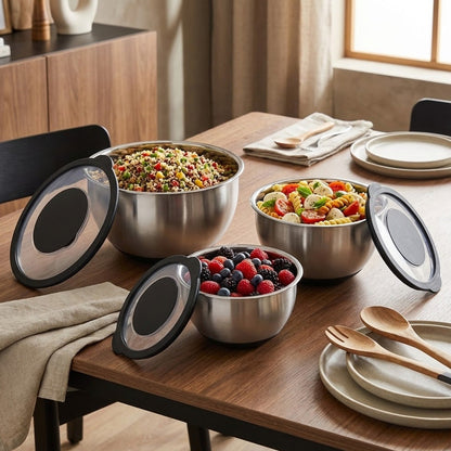 وعاء خلط بغطاءين