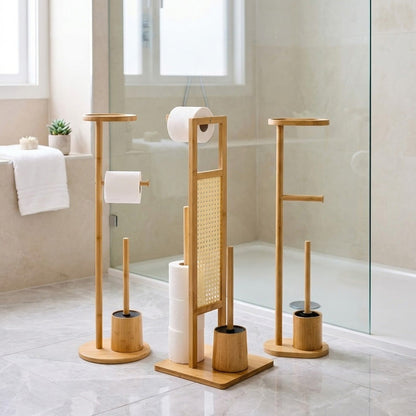 حامل منظم الحمام من الخيزران