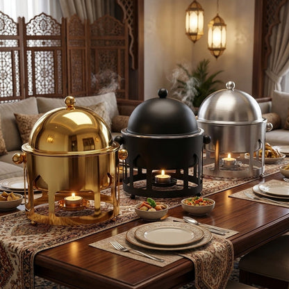 سخان طعام قبة من الفولاذ المقاوم للصدأ سعة 3 لتر