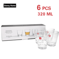 طقم أكواب زجاج  4 قطع 320 مل