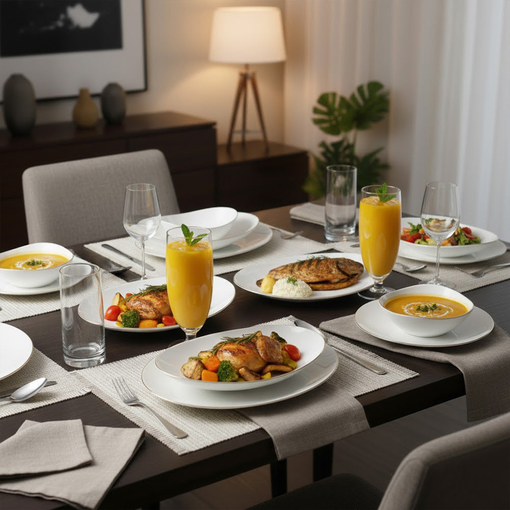 طقم سفرة بأواني متمايلة