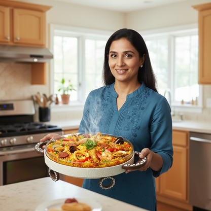 سخان طعام معدني مع طبق زجاجي 3 لتر