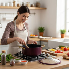 قدر طهي  بغطاء زجاجي