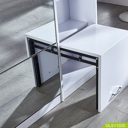 خزانة تخزين أحذية خشبية