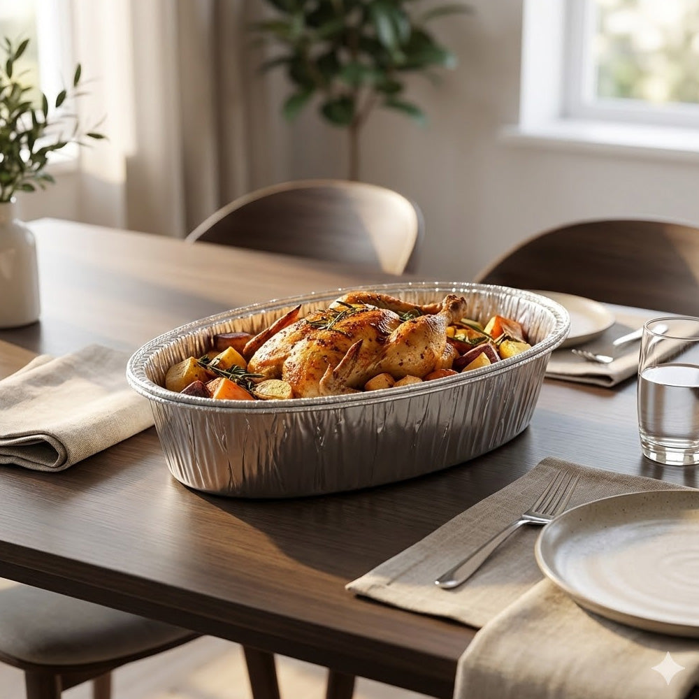 صواني خبز من رقائق الألومنيوم للاستخدام مرة واحدة