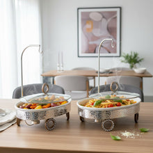 سخان بوفيه بيضاوي مع غطاء معلق