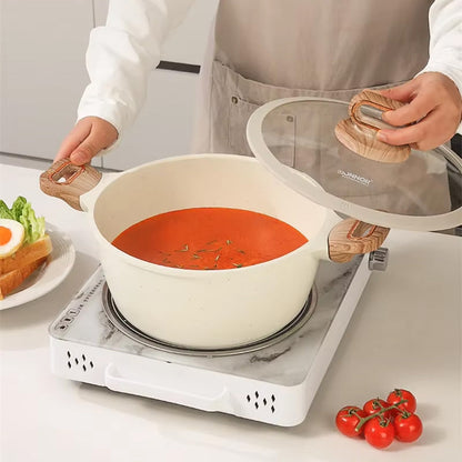 مجموعة أواني طهي جرانيتية غير لاصقة 15 قطعة